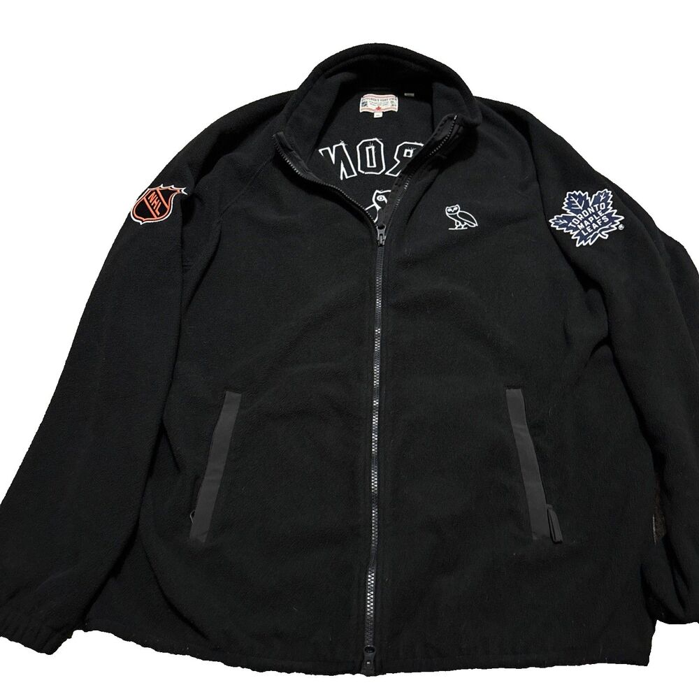 OVO x NHL Toronto Maple Leafs Full-Zip Microfleece Mock Neck Jacket